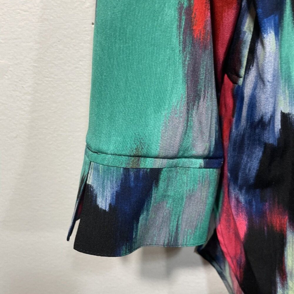 Investments Womens 1X Paige Everyday Popover Watercolor Blouse NWT Office Artsy - Picture 5 of 11